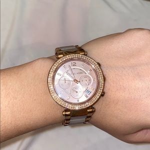 Rose gold michael kors watch